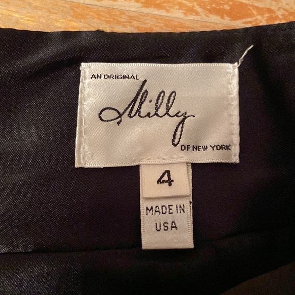 MILLY OF NEW YORK Wool Blend Black Peplum Skirt - Picture 7 of 10